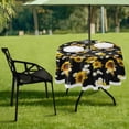 thumbnail image 7 of Coolnut 60" Sunflower Outdoor Tablecloth with Umbrella Hole and Zipper, Waterproof Round Tablecloth for Party,Patio,Picnic,Holiday Dinner,Summer, 7 of 7