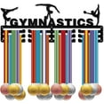 thumbnail image 1 of Soporte para medallas de gimnasia, colgador de exhibición para premios deportivos, soporte para montaje en pared, colgador decorativo de madera negra, porta medallas para el hogar, insignia de 3, 1 of 7