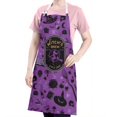 thumbnail image 5 of Witch's Brew Halloween Apron-Garden Aprons for Women with Pockets-Cotton Linen Waterproof Kitchen Cooking Gardening Aprons Adjustable for Kitchen,Cooking,BBQ and Salon 32"x27", 5 of 7