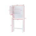 thumbnail image 3 of Gymax Bathroom Space Saver Over The Toilet Shelved Storage Cabinet Organizer White, 3 of 7