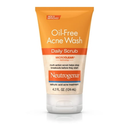 Neutrogena Oil-Free Acne Face Wash Daily Face Scrub, 4.2 fl. oz