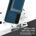 thumbnail image 4 of Dteck Leather Wallet Case for Samsung Galaxy S21+ with RFID Blocking Card Slots Magnetic Button Kickstand Function Business Style Men Women Case For Samsung Galaxy S21+,Blue, 4 of 7