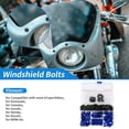 thumbnail image 2 of Tornillos para Parabrisas Unique Bargains Compatibles con la mayoría de las motos deportivas para Kawasaki, Yamaha, Suzuki, Honda, Ducati, BMW, etc. Acero Inoxidable, Goma, Azul, 2 of 6