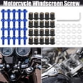 thumbnail image 2 of 20pcs M5 5mm Motorcycle Windscreen Screws Fairing Windscreen Screws Bolt Windshield Mounting Nuts Blue, 2 of 6