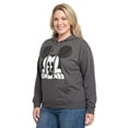 thumbnail image 4 of Women's & Women's Plus Mickey Mouse Hoodie Sweatshirt Pullover Charcoal Gray, 4 of 6