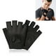 thumbnail image 4 of Guantes de fitness Guantes de entrenamiento para hombres y mujeres Guantes de ejercicio para levantamiento de pesas Entrenamiento de ciclismo Medio dedo Negro S, 4 of 11