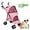 Pink, variant on 3 in 1 Pet Stroller for Small Dogs and Cats, Foldable Pet Stroller with Adjustable Handle, 6 Wheels, Breathable Mesh, Large Capacity, Easy to Carry, Green (Navy B)