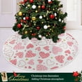thumbnail image 6 of FMSHPON Valentine's Mother's Day Hand Drawn Hearts Xmas Christmas Tree Skirt Stand Mat for Holiday Party Decoration Indoor Outdoor 36 inches, 6 of 6