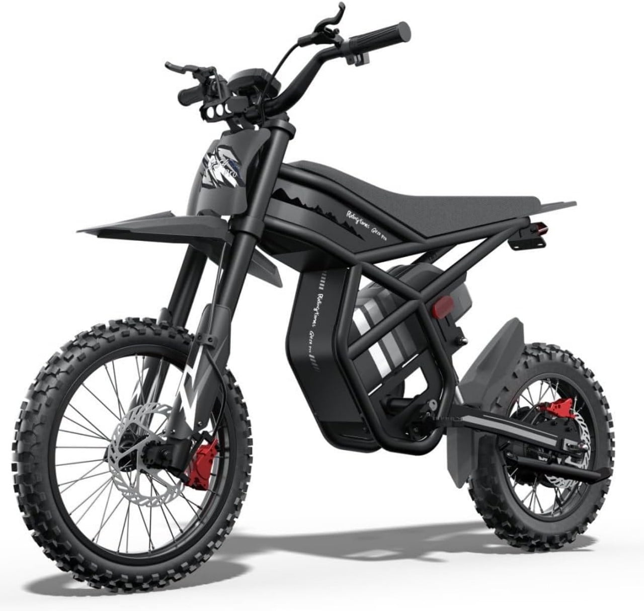 Riding'times Electric Dirt Bike for Teens Adults, 60V 25AH 40MPH Ebike with 14"/12" Motorcycle Tire, 3000W Dual Hydraulic Brakes Mountain Off-Road Dirtbike for Ages 13+