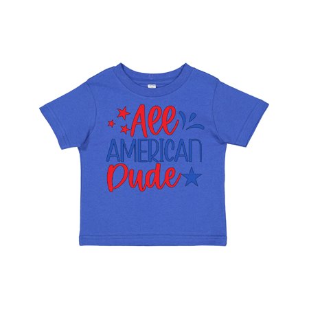 

Inktastic 4th of July All-American Dude with Stars Gift Toddler Boy Girl T-Shirt