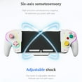 thumbnail image 5 of Wireless Controller for Switch/OLED, All-In-One Gamepad with RGB Lights, Turbo, Dual Vibration, Motion Sensing Programming, Ergonomic Handheld-Purple, 5 of 9