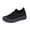 Black, variant on Willtoo Womens Slip On Platform Walking Shoes Breathable Knit Mesh Casual Shoes Lightweight Stretch Comfort Thick Sole Sneakers