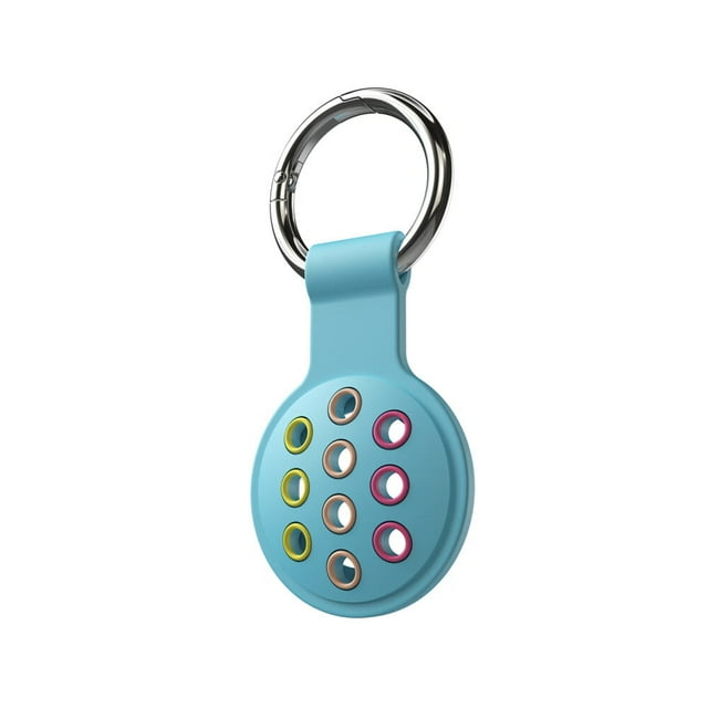 WILLED Case for AirTag with Keychain Ring, Protective Silicone Holder Tracker Cover with Keyring Compatible with Apple New Air Tag 2021 for Pets, Keys, Luggage, Backpacks