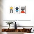 thumbnail image 3 of Elephant Stock Multicolored Geometric Abstract V Wall Art - Horizontal Multi Panel Canvas - Living Room Wall Decor - Abstract Multi Panel - White And Black Decor - 32" x 15", 3 of 8