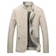 thumbnail image 1 of Hombres Trench Coat Bomber Jacket Winter Zip Up Overcoat OutwearBeige2XL esquí esquí Gafas de esquí, 1 of 2