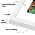 thumbnail image 5 of Americanflat 8x10 Picture Frame with Shatter-Resistant Glass with 5x7 Mat Display Photo Streamline - White, 5 of 7