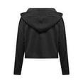 thumbnail image 4 of Timegard Hoodies for Women Cropped Sweatshirts V Neck Drop Shoulder Pullover Loose Long Sleeve Tops, 4 of 7