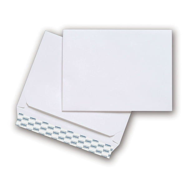 Staples Wove SideOpening EasyClose Booklet Envelopes 9" x 12" White