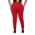 thumbnail image 5 of Plus Size Shirred Waist  Cuff Joggers With Pockets - Red, 5 of 9