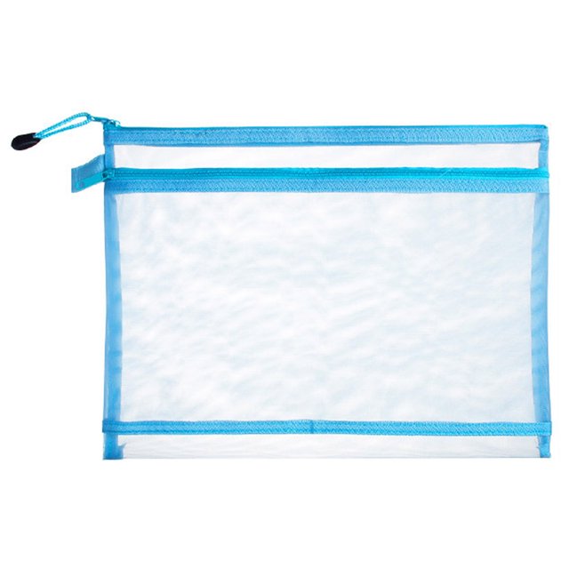 Support de Rangement pour Sac de Fichiers avec Lanière Fermeture Éclair Sac de Rangement de Documents Portable Transparent Fournitures de Bureau