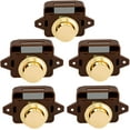 thumbnail image 1 of 5 Pack Keyless Snap Buttons Door Closure RV Motorhome Caravan Cabinet Boat Motor Home Cupboard Gold, 1 of 5