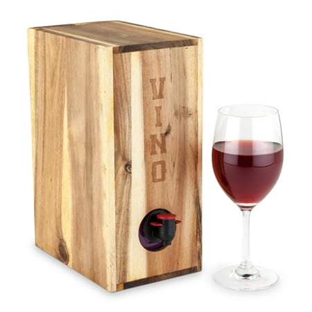 Country Home„¢ Acacia Wood Boxed Wine Cover