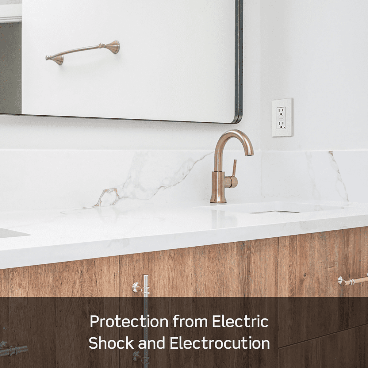 Leviton GFCI Receptacle in White — UL Listed for US Residential Electrical Code Compliance, Drop-in NEC-Standard Wiring