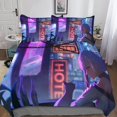 thumbnail image 1 of Cyberpunk Edgerunner Crib Set, Sports Mattress Protector, 3D Science Fiction Film Design, Microfibre, 3 Piece Set with Zip And 2 Pillowcases, ., 1 of 5