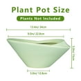 thumbnail image 3 of 13 inch Large Ceramic Bonsai Pot - Ceramic Planter with Drainage Hole for Indoor Plants Modern Succulent Garden Decor & Housewarming Gift Green, 3 of 8