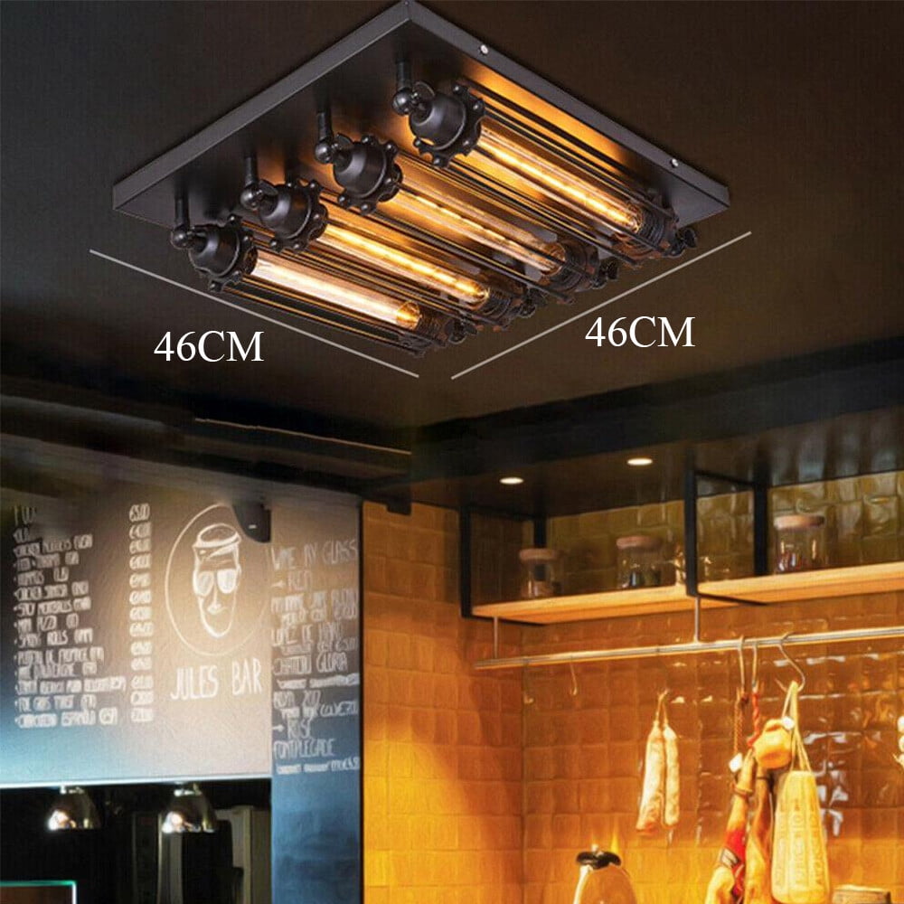 1 PCS Metal Lighting Fixture, Ceiling Light Fixture, Industrial Style Light Fixture, Voltage: 110V, 60Hz, Switch Type: Wall Switch (Not Included)