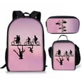 thumbnail image 1 of Stranger Things Mochila con estampado 3D, bolsa de almuerzo, estuche para lápices, conjunto de tres piezas, bolso de doble hombro para uso escolar y en viajes, 1 of 5