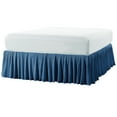 thumbnail image 5 of Home Soft Things Serenta 18 Inch Drop Diamond Square Matching Bed Skirt Blue Queen, 5 of 5