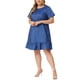 thumbnail image 2 of Vestido de mujer Agnes Orinda Chambray Casual Azul Marino 4XL, 2 of 6