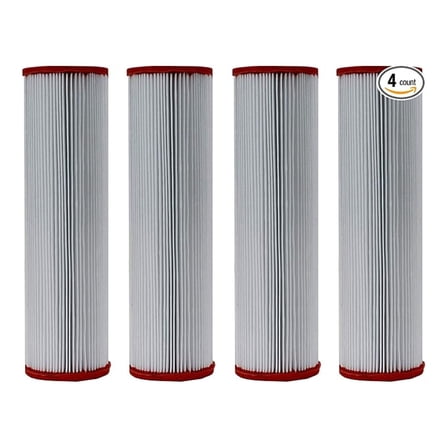 T-380 Pool Filter Cartridges 4-Pack | Harmsco Replacement Filters | 9 3/4" x 2 3/4" | 6 Sq Ft | Fits Harmsco, American, & More