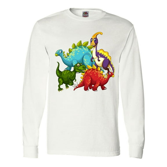 Inktastic Cute Dinosaurs Long Sleeve T-Shirt
