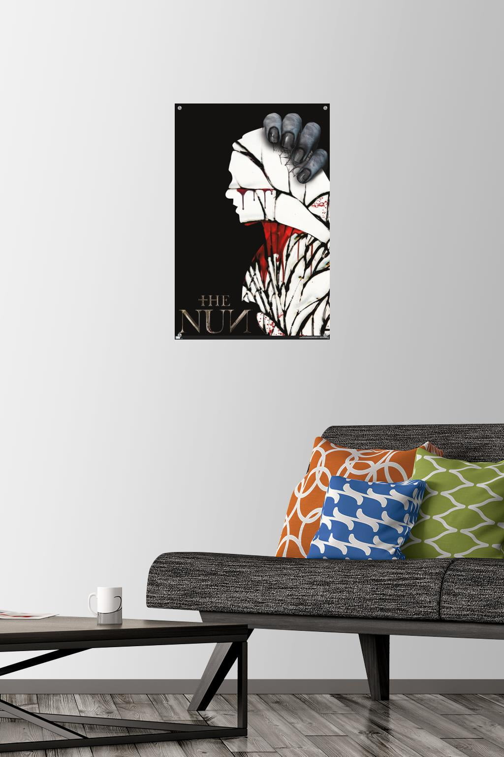 The Nun - Silhouette Wall Poster with Pushpins, 14.725" x 22.375"