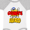 thumbnail image 4 of Inktastic Grandpa is my Hero Boys or Girls Baby Bodysuit, 4 of 5