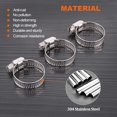 thumbnail image 3 of Rustark 25 abrazaderas ajustables [16 a 25 mm] para manguera de engranaje sin fin, abrazaderas para manguera de combustible, kit surtido para fontanería, acero inoxidable 304, 3 of 5