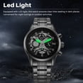 thumbnail image 6 of SKMEI Men's Watches Stainless Steel Chronograph Watch for Men Classic Skeleton Waterproof Watch Men with Date Luminous Quartz Mens Business Wristwatch, 6 of 8