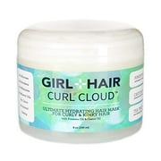 GIRL HAIR Hair Mask and Deep Conditioning Hair Treatment, Hydrating Coconut, Aloe Vera and Castor Oil For Dry, Damaged,Curly & Coily Hair, No Silicones or Parabens, All Hair Types - 8 fl.oz.