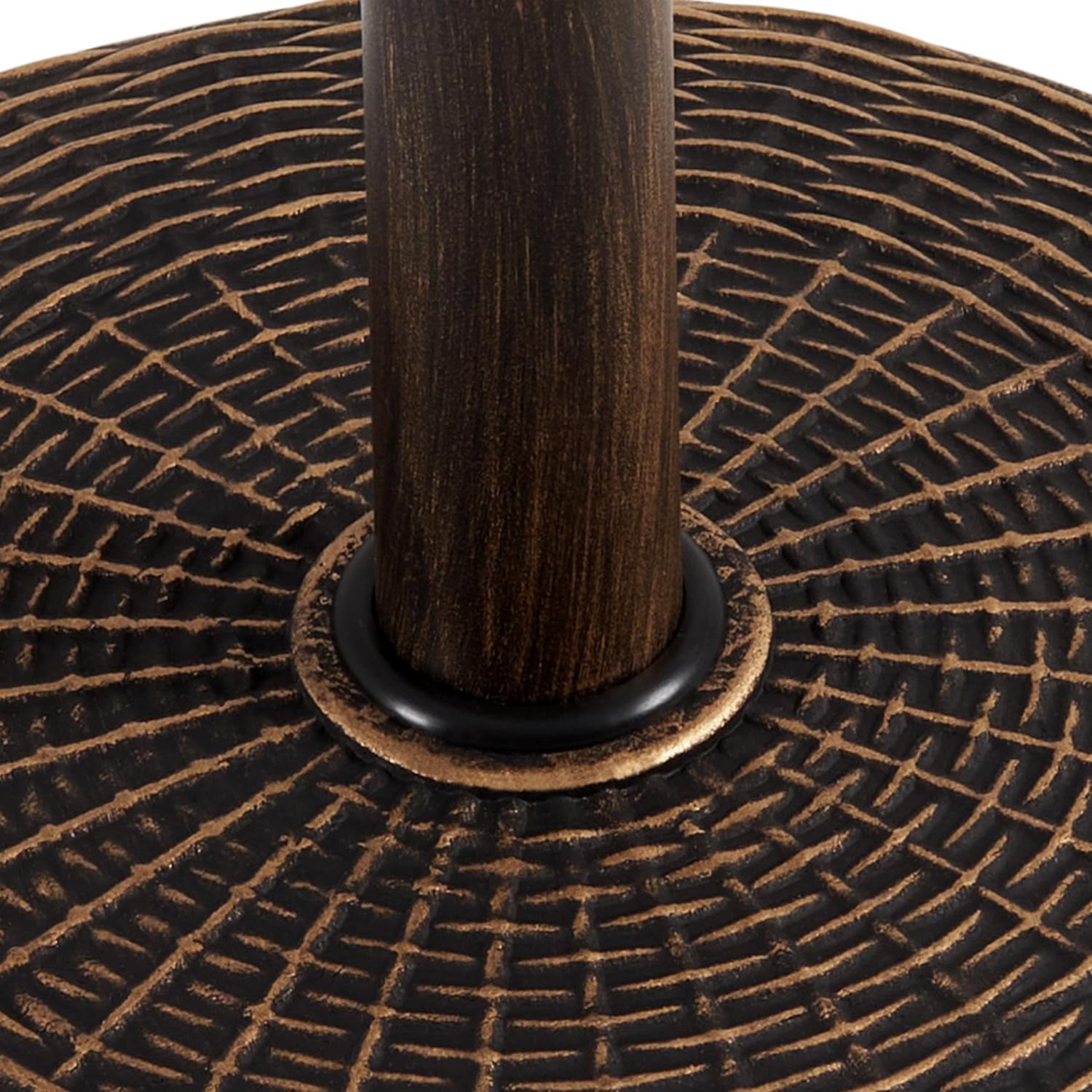 Neatifyes Umbrella Base 22 lbs Heavy Duty Outdoor Patio Resin Umbrella Stand for Deck, Garden - Bronze