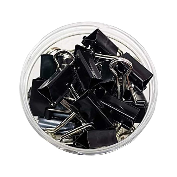 CCOCC Binder Clips Paper Clamps Assorted Sizes 40 Count (Black),Binder Clips,Can Meet Most of The Daily Needs