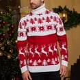 thumbnail image 2 of Suéter navideño para parejas para hombre y mujer, sudadera con estampado divertido de árbol de Navidad, cuello alto, suéter familiar con temática navideña, 2 of 4