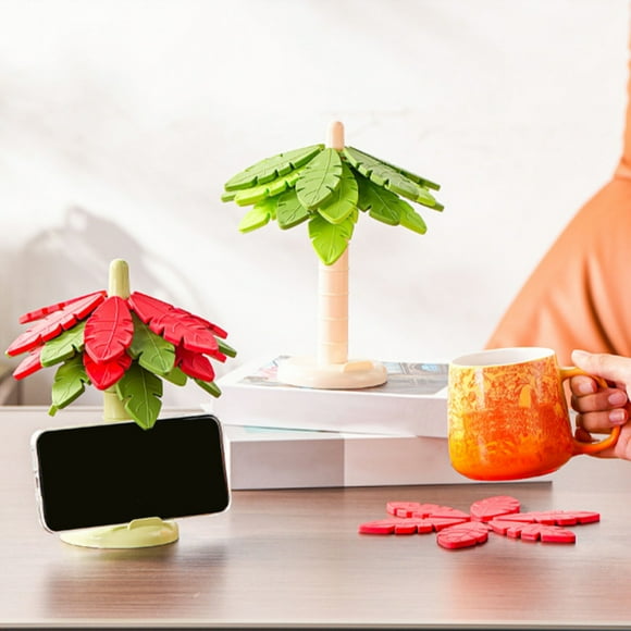 Soporte de silicona aislante térmico anti-quemaduras para mesa, tazas y platos. Soporte antideslizante reforzado. Soporte multifuncional con aislamiento térmico. Alfombrilla plegable y