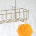 thumbnail image 4 of mDesign Wide Metal Over Door Hanging Shower Caddy, 2 Hooks and Baskets - Satin, 4 of 7