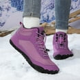 thumbnail image 3 of Mepaouo Mens Womens Winter Barefoot Shoes Wide Toe Fleece Lined Warm Ankle Boots Booties(Purple,6.5), 3 of 6