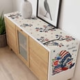 thumbnail image 4 of Independence Day Table Runner - 70 Inch Long, Kitchen Dining Table Runner Dresser Scarves, Vintage Gnomes Usa Flag Star Tree Branch Farmhouse Decor for Coffee Tables Wedding Party Banquet, 4 of 8