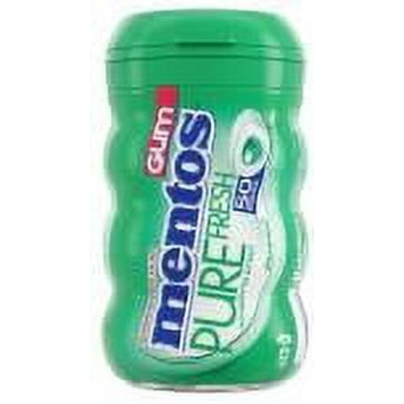 MENTOS GUM -BIG BOTTLE SPEARMINT (3.53 Oz.) Pack Of 4