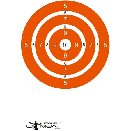 Orange Bulls Eye Targets  - Hand Gun Target (Best Guns For Target Practice)