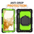 thumbnail image 2 of for Samsung Galaxy Tab S8 Plus/S7 FE/S7+ Plus Case 12.4 inch, 360 Rotating Shockproof Cover with Stand, Handle, Shoulder Strap, Lime Panel, 2 of 7